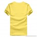 Fashion Print T Shirt Donci Fashion Men's Summer Pure Color Relaxation Sport Tees Yellow B07Q4PX8WW